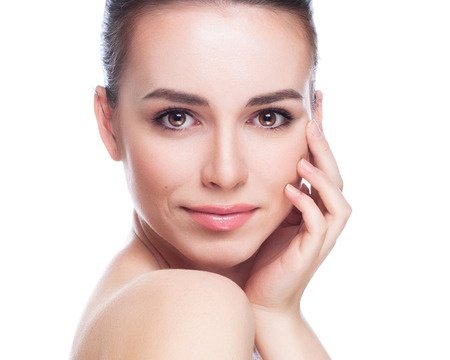 buying skincare image of womans face